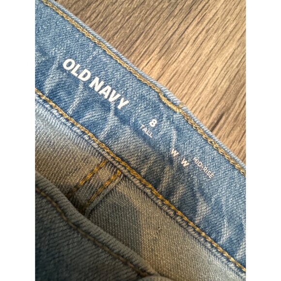 Old Navy Womens Tall Size 8 Mid-Rise Light Wash Skinny Jeans - Picture 2 of 6